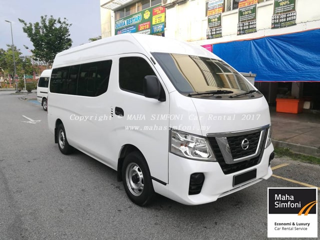  Nissan Urvan Nv350 2.5 Diesel (M) 15 Seater – Maha Simfoni – Alquiler de coches – Servicio de alquiler de coches en Selangor
